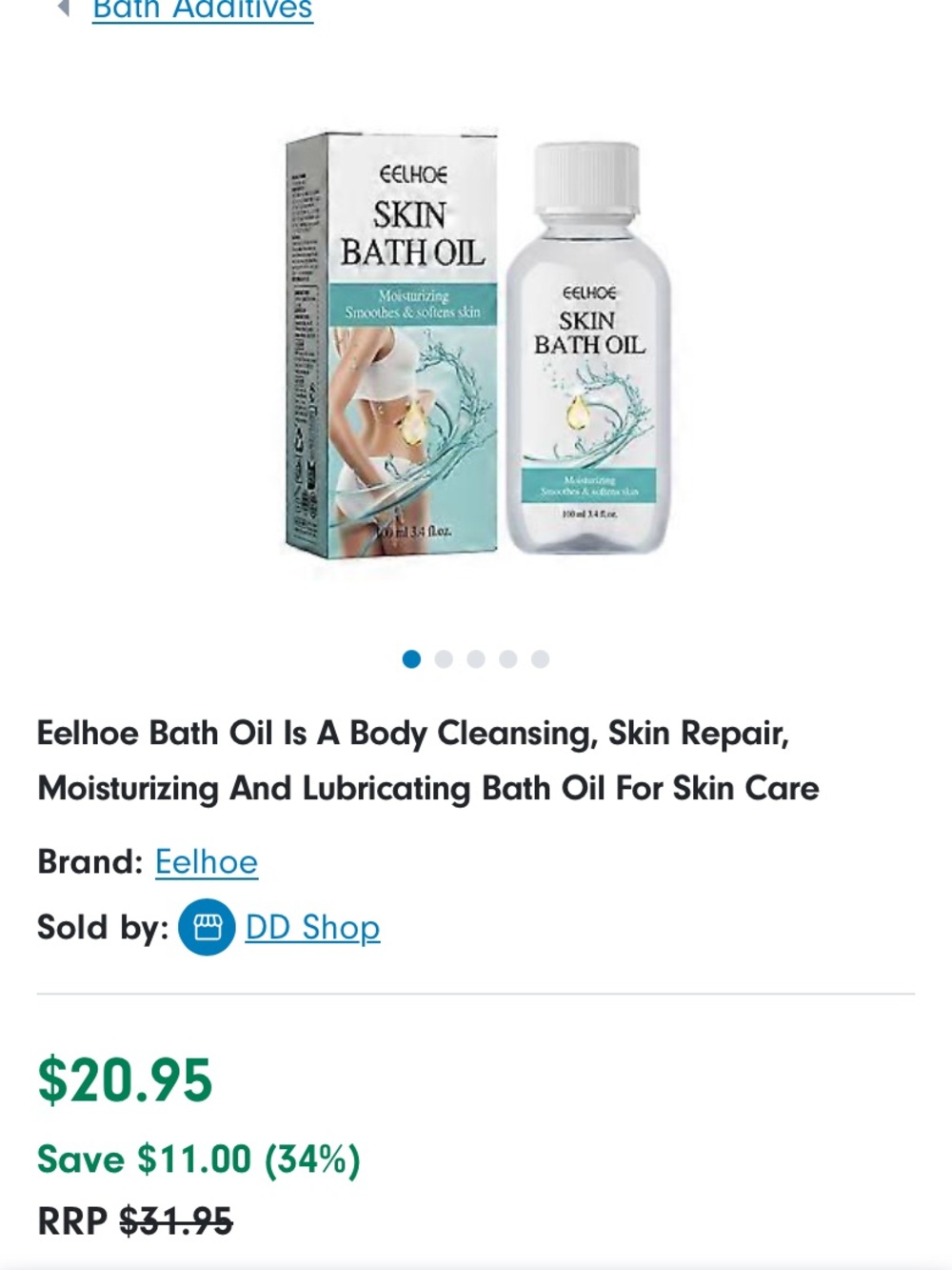 Eelhoe Bath Oil Is A Body Cleansing, Skin Repair, Moisturizing